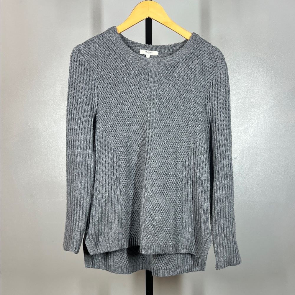 Madewell Gray Ribbed Sweater